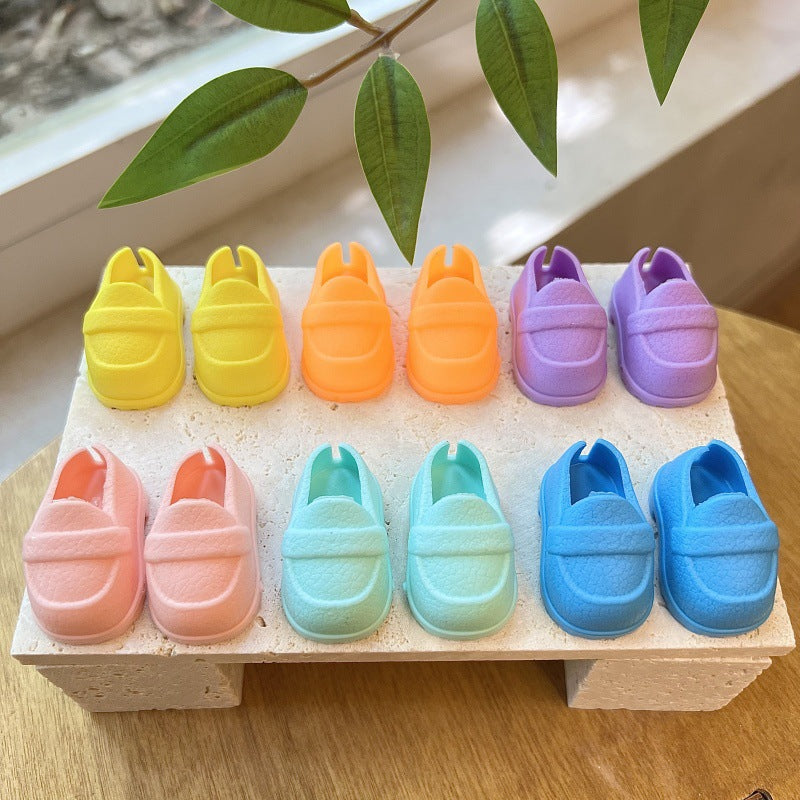 Doll shoes Princess Mary Jane leather shoes macaron color doll accessories