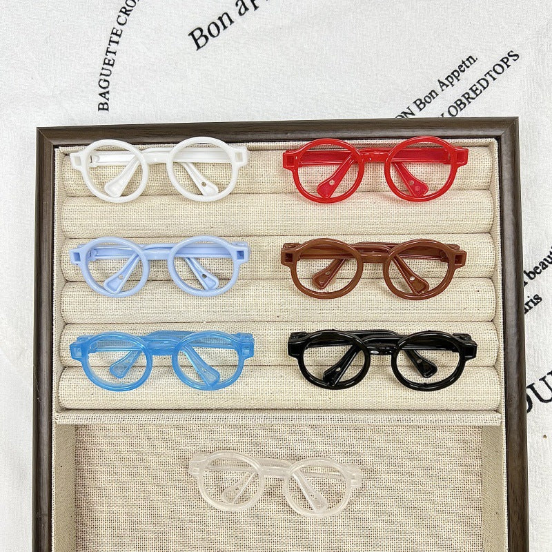 Medium glasses accessories 10CM cute plush doll accessories